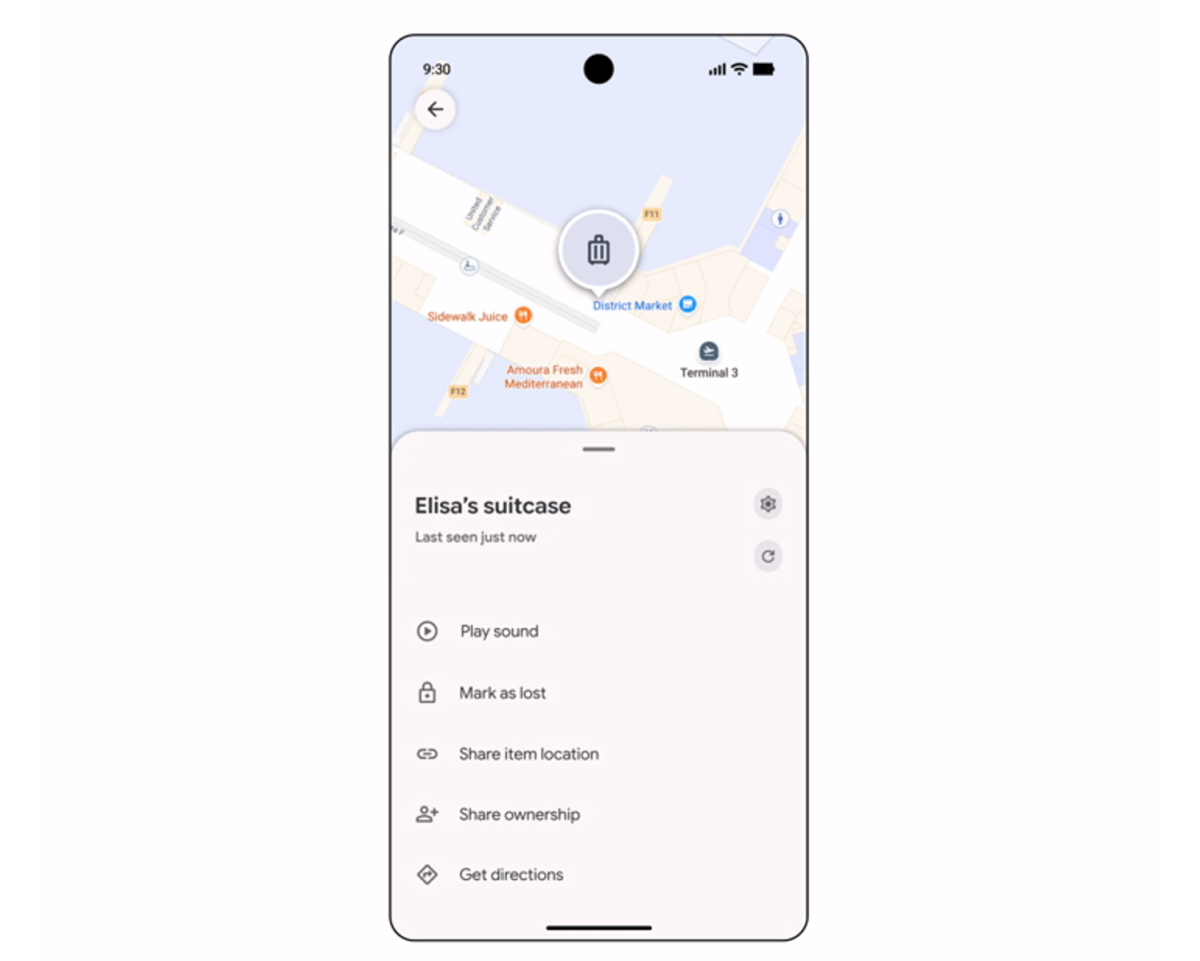 Android users can now share tracker tag info with airlines to help locate lost luggage